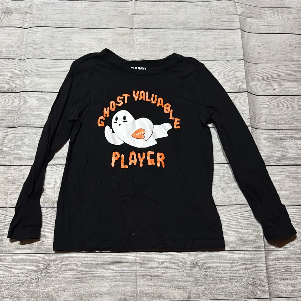 Old Navy Ghost Valuable Player Black Long Sleeve Shirt size 6T